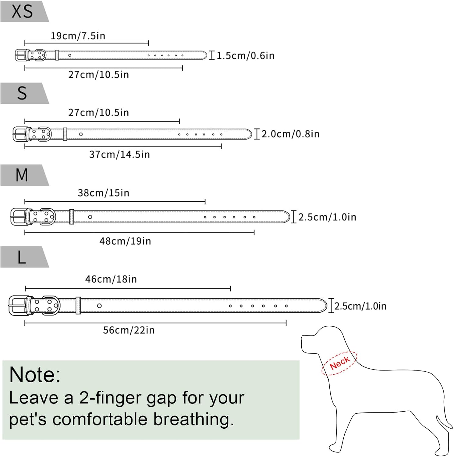 WimuPath Collar de cuero para perro pequeño, mediano y grande, ajustable, impermeable, con hebilla de aleación, resistente para cachorros y gatitos