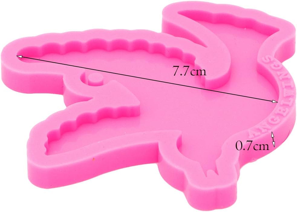 Llavero de silicona brillante con forma de pájaro brillante con agujero para bricolaje de pájaros voladores, collar de caramelo, joyería epoxi,