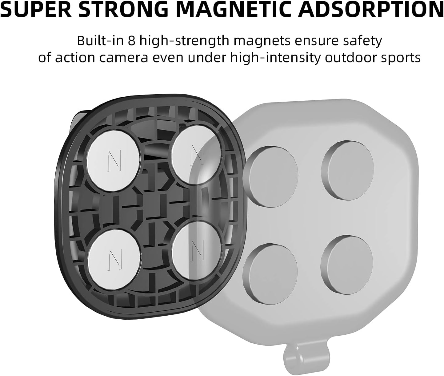 Soporte magnético para cámara de pecho de liberación rápida POV, soporte para cuello compatible con GoPro Hero 12, 11, 10, 9, 8, 7, Sesión, APEMAN,