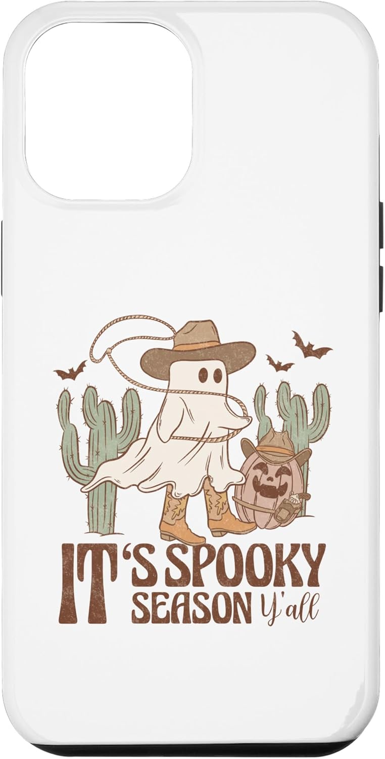 iPhone 13 Pro Max It’s Spooky Season Y’all Halloween Western Cute Ghost Groovy Case