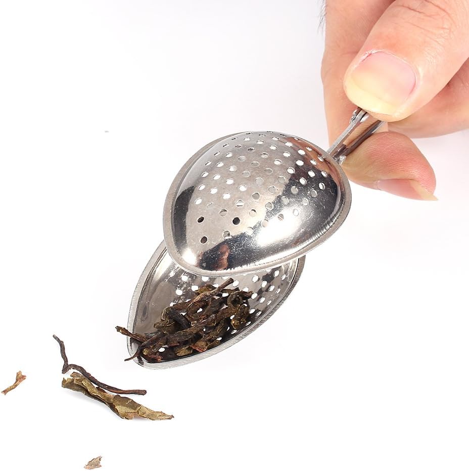 Colador de té, filtro infusor de acero inoxidable en forma de bola, filtro para tés de hojas sueltas, pellizcador de gotas de agua