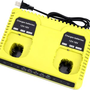Cargador rápido P117 de 2 puertos para batería Ryobi 18V ONE+ Max Lithium P100 P102 P103 P105 P107 P108 P117 P118 12V-18V Li-Ion NiCd NiMh Batería Cargador rápido P117 de 2 puertos para batería Ryobi 18V ONE+ Max Lithium P100 P102 P103 P105 P107 P108 P117 P118 12V-18V Li-Ion NiCd NiMh Batería