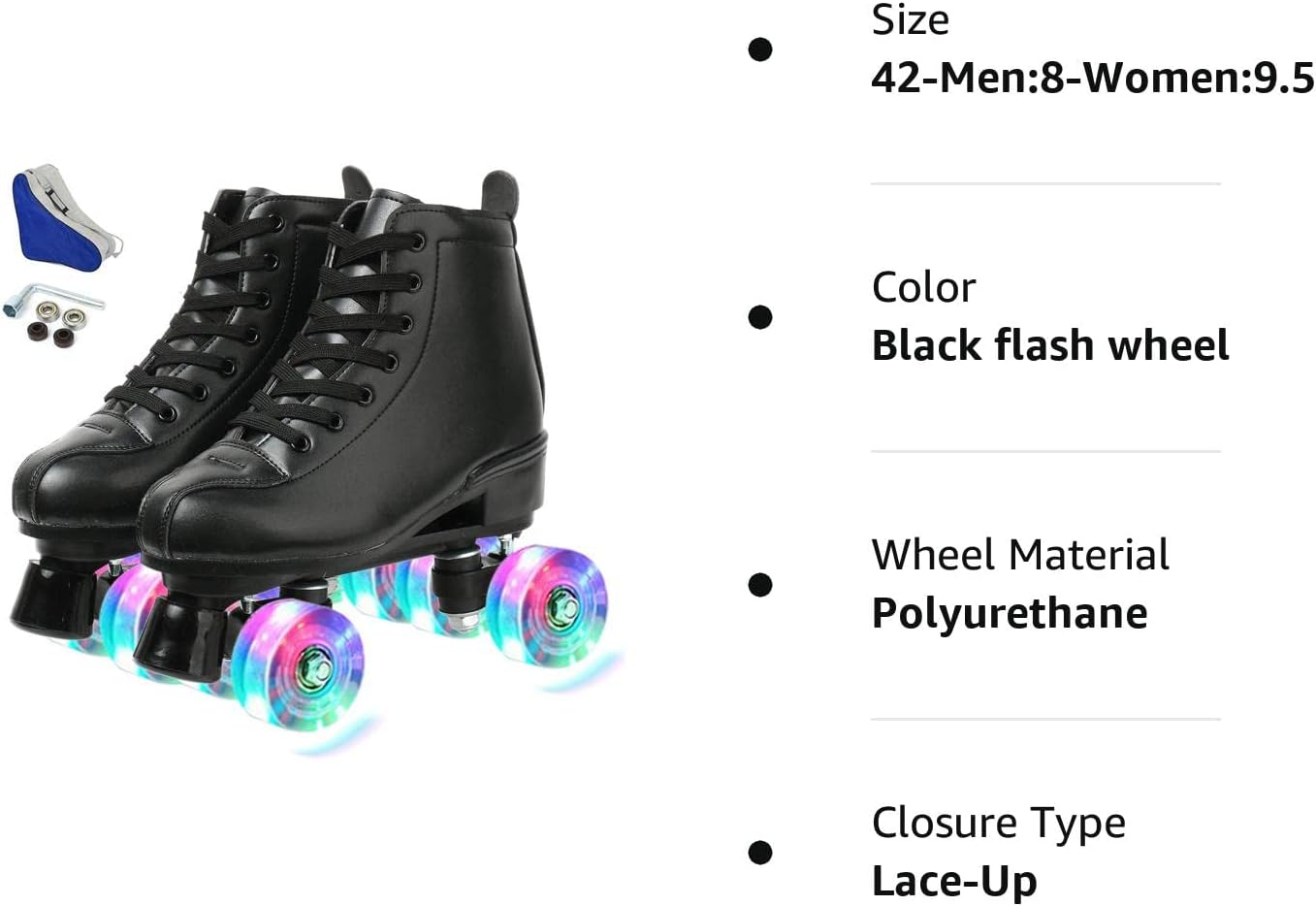 Patines clásicos de doble fila de piel para hombre y mujer
