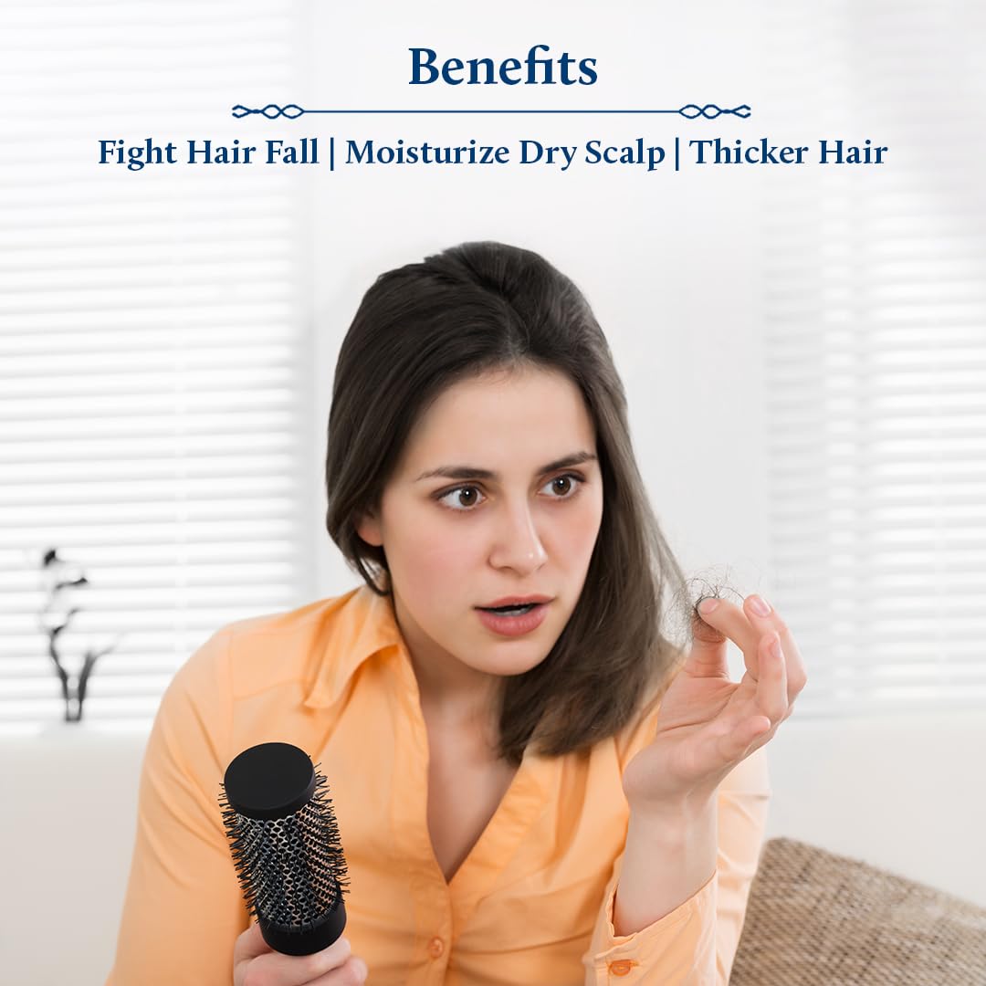 Champú limpiador de cabello con control de caídas y cuero cabelludo saludable para cabello seco opaco y dañado (10 hierbas, 6.76 fl oz)
