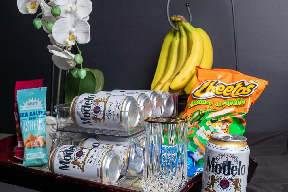 Makers’ Market – Dispensador automático de latas de soda para refrigerador o despensa – tiene capacidad para 1 o 2 capas y dispensa bebidas