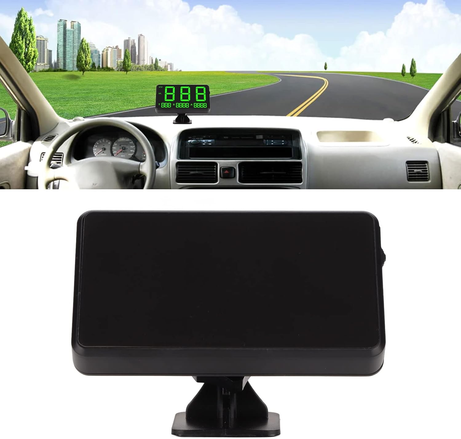 Velocímetro GPS de 4.5 pulgadas, pantalla frontal para coche, indicador GPS HUD con alarma de velocidad, alarma de fatiga y proyecto de parabrisas