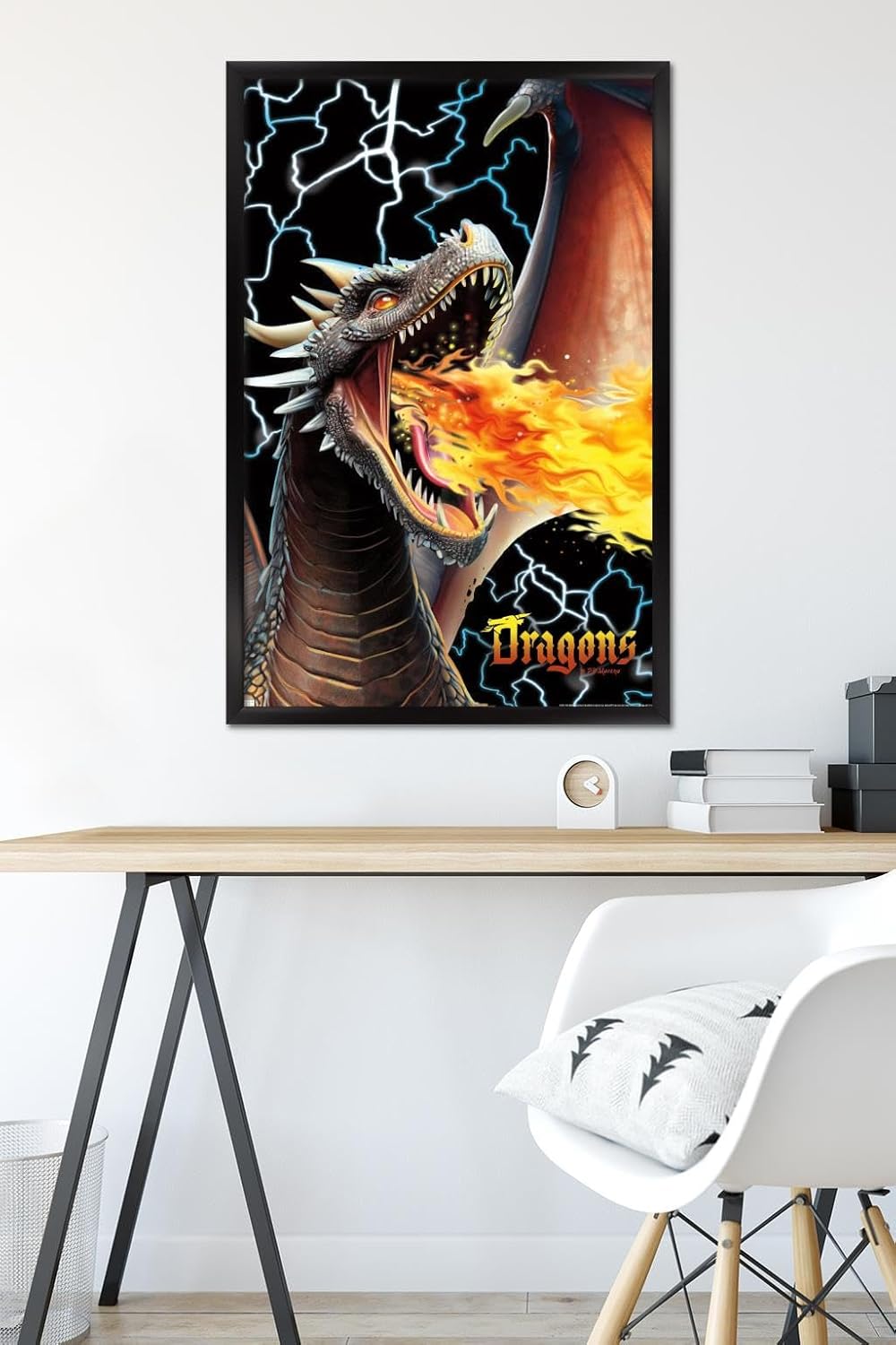 Trends International PD Moreno – Póster de pared de relámpago de dragón