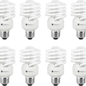 Xtricity Bombilla fluorescente compacta T2 espiral CFL, luz diurna de 5000 K, 23 W (equivalente a 100 vatios), 1520 lúmenes, base media E26, 120 V, Xtricity Bombilla fluorescente compacta T2 espiral CFL, luz diurna de 5000 K, 23 W (equivalente a 100 vatios), 1520 lúmenes, base media E26, 120 V,