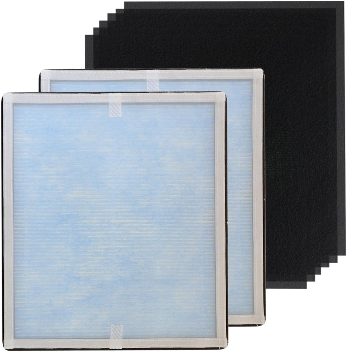 PUREBURG Paquete de 2 filtros de repuesto H13 True HEPA de alta eficiencia (con 6 prefiltros de carbono) compatible con Purafide XP280 purificador