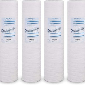 Geekpure Whole House – Cartucho de filtro de repuesto de sedimentos de polipropileno para heridas de cuerda, 4.5 x 20 pulgadas, 5 micras, paquete de Geekpure Whole House – Cartucho de filtro de repuesto de sedimentos de polipropileno para heridas de cuerda, 4.5 x 20 pulgadas, 5 micras, paquete de