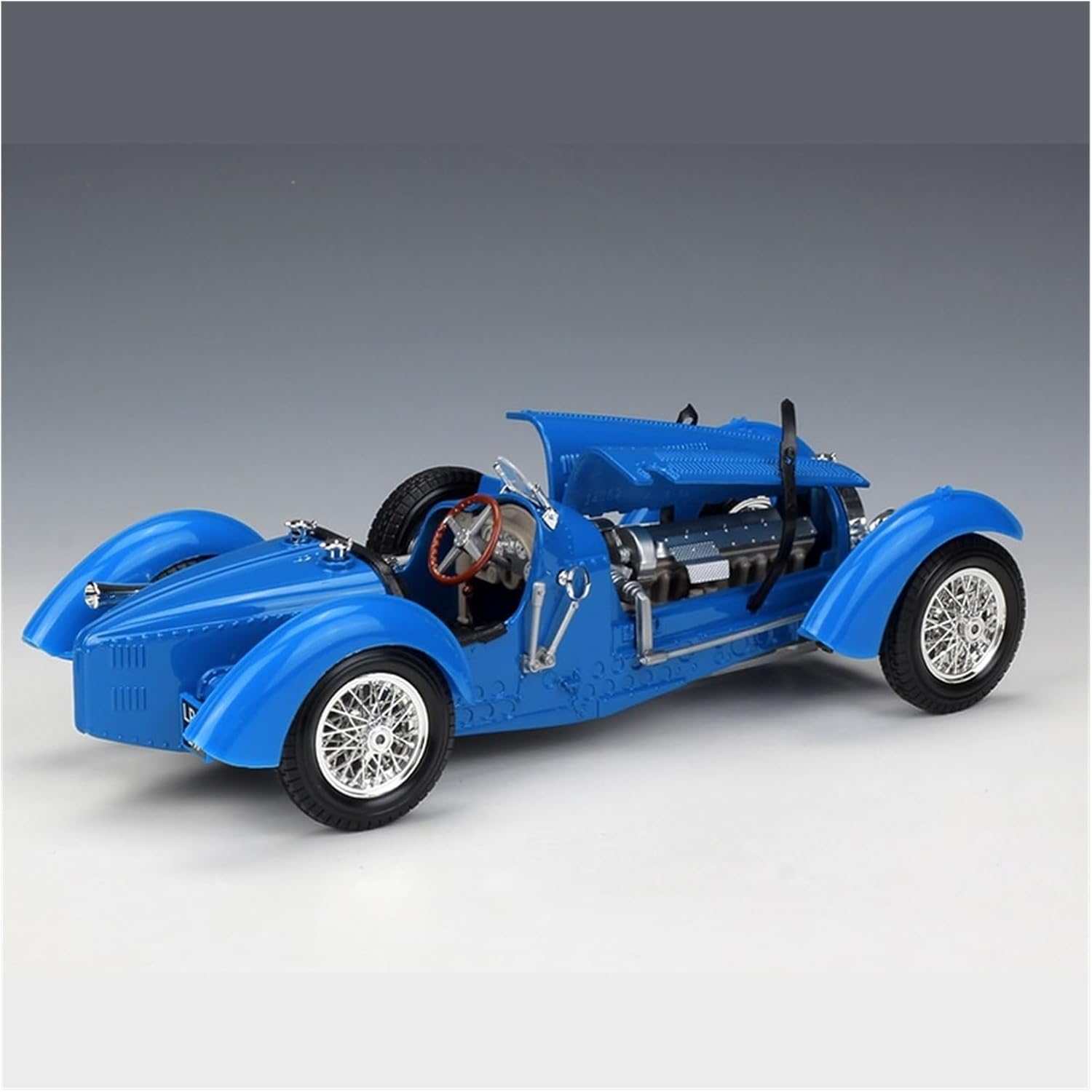 HAYCHE Vehículo de coche de resina de aleación modelo 1 18 apto para Bugatti tipo 59 1934 aleación de simulación modelo de coche clásico coleccionar