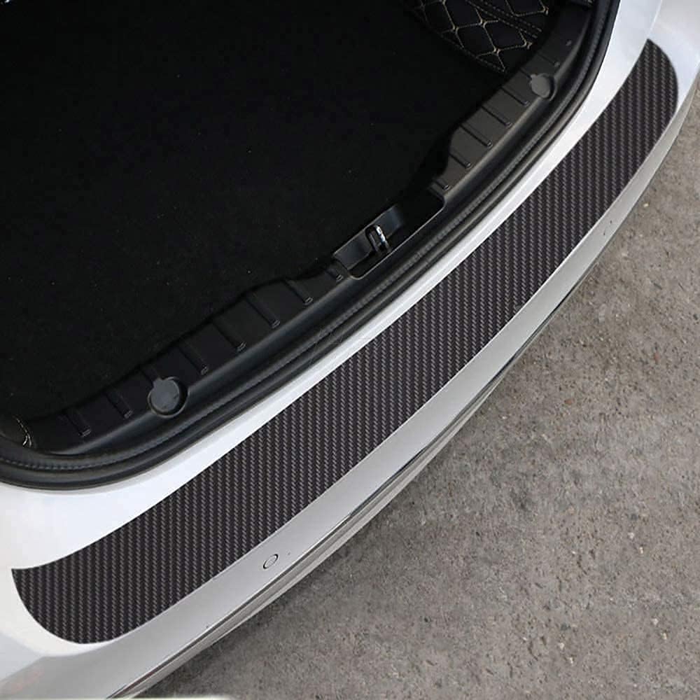 Protector de parachoques trasero de fibra de carbono para Mazda CX-5 antiarañazos, placa protectora para umbral de maletero, accesorio para