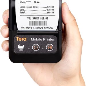Tera Mini impresora térmica de recibos de 2.283 in, impresora de etiquetas portátil Bluetooth, impresora de recibos de alta velocidad para negocios Tera Mini impresora térmica de recibos de 2.283 in, impresora de etiquetas portátil Bluetooth, impresora de recibos de alta velocidad para negocios