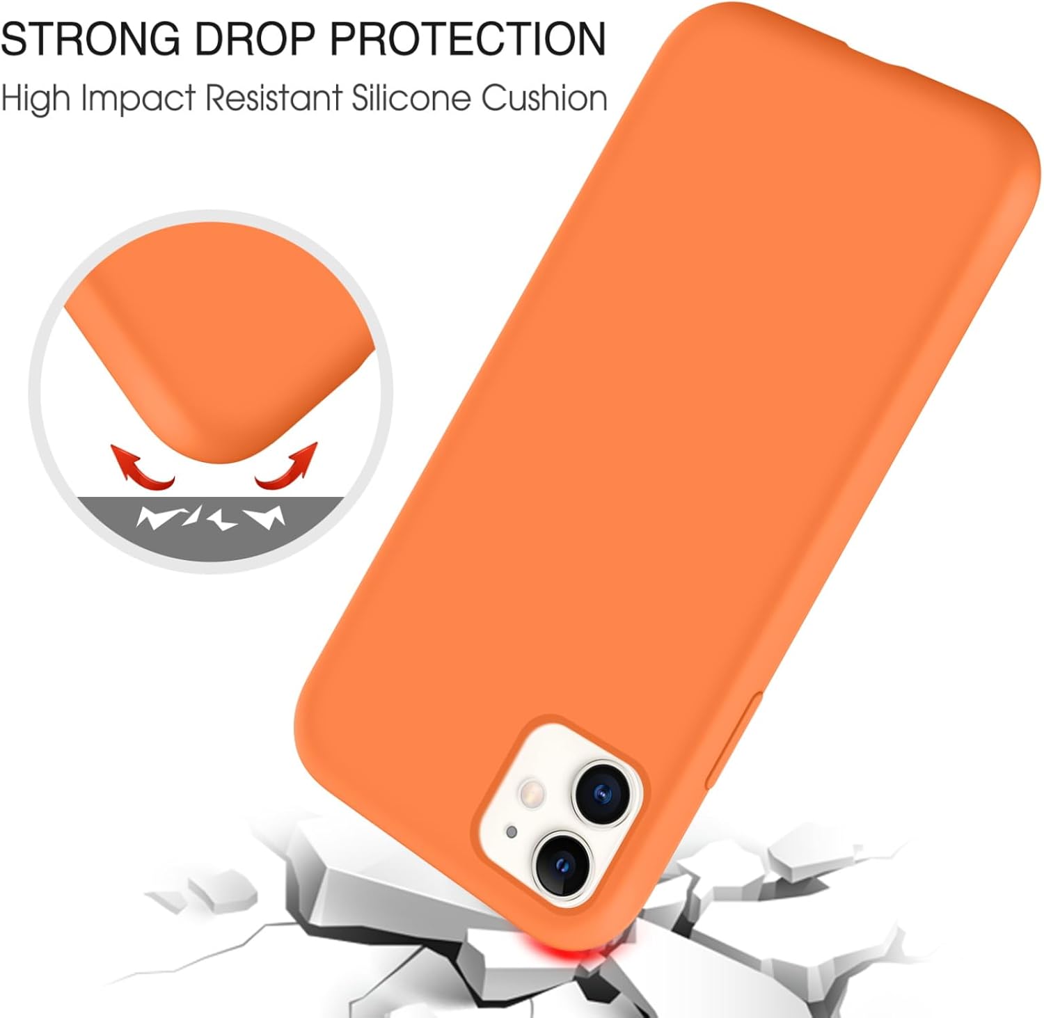 BENTOBEN Funda para iPhone 11, iPhone 11, funda delgada de silicona líquida de gel suave, antiarañazos, a prueba de golpes, con forro de microfibra