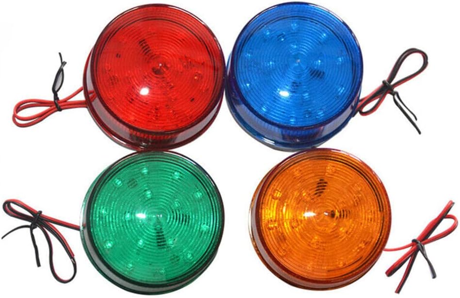RUNAAJA – 2 luces LED estroboscópicas de 12 V color verde, alarma de emergencia, luz intermitente, lámpara de señal, alarma de seguridad para coche,