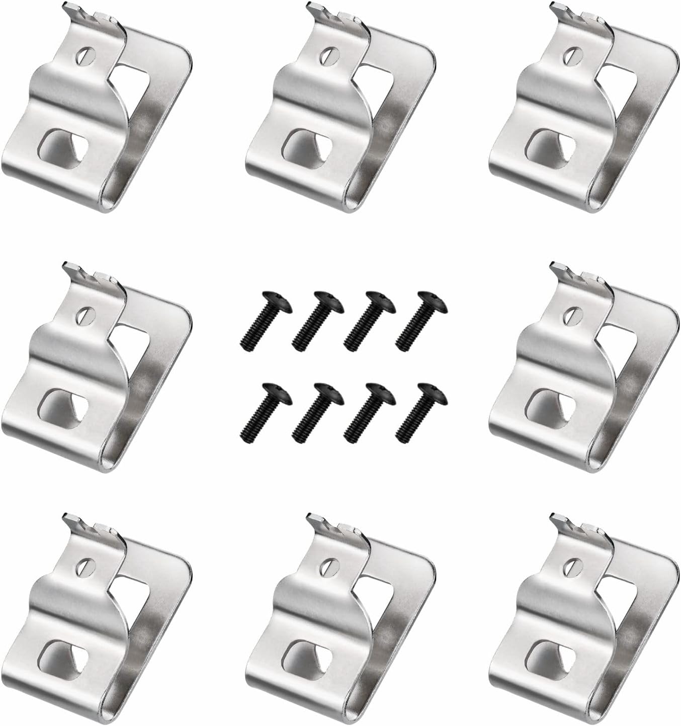 Juego de 8 clips para cinturón Dewalt-304 para herramientas de taladro de acero inoxidable con tornillos, compatible con Dewalt N268241 para