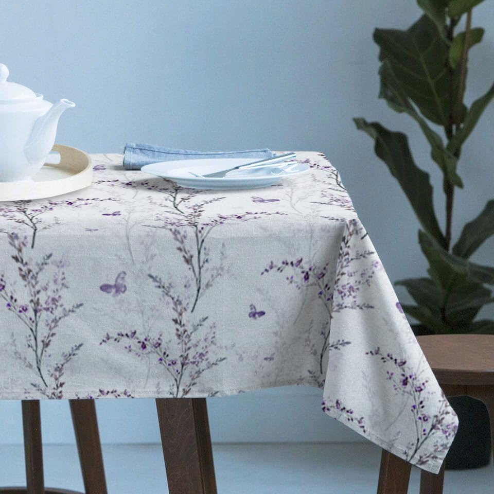 Mantel impermeable floral, mantel decorativo lavable para cocina, comedor, vacaciones, picnic al aire libre, manteles rectangulares de 60 x 120