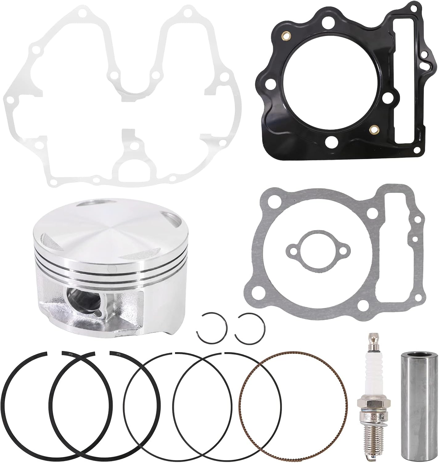 Kit de pistón de cilindro de junta de extremo superior para Sportrax 400 TRX400EX TRX400X 2X4 Diámetro estándar 3.346 in Junta de cabeza de anillo