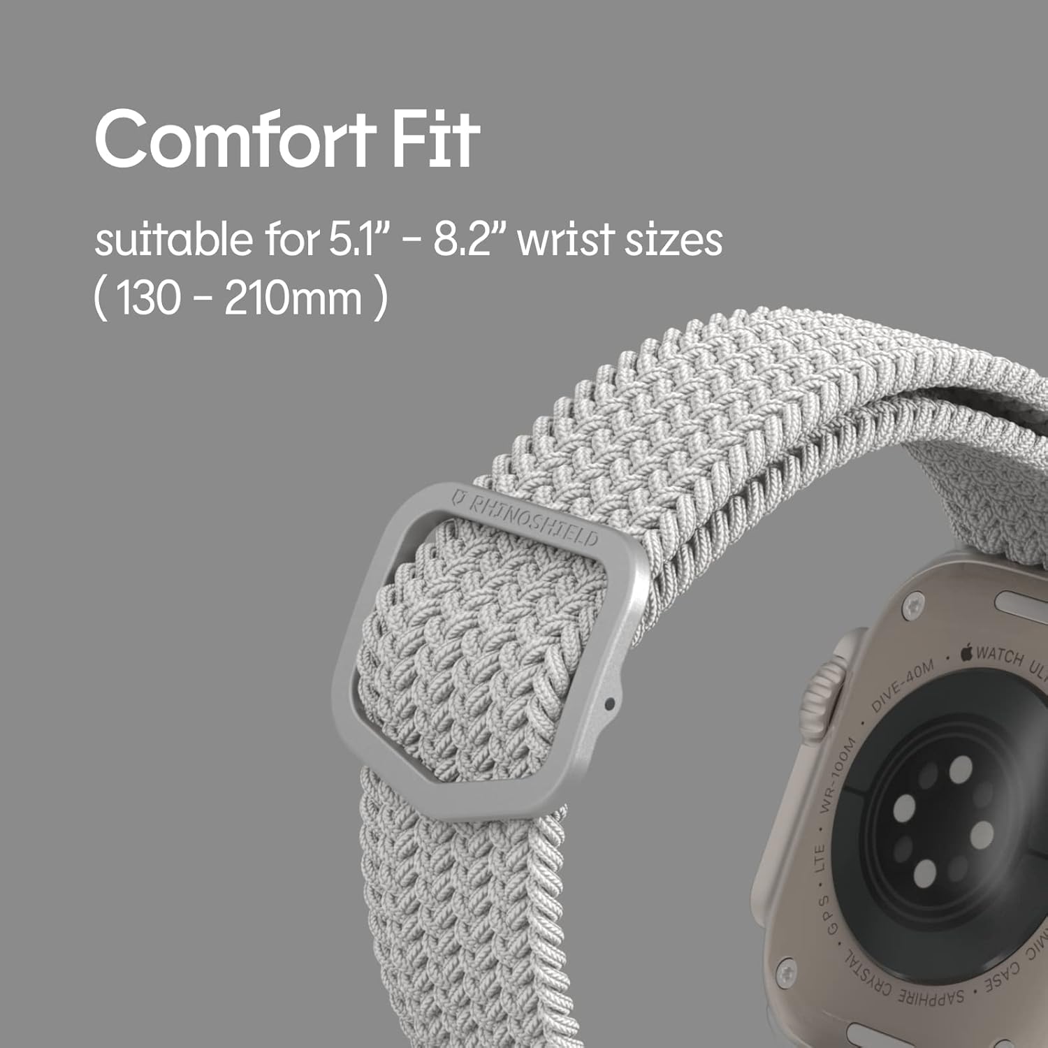 RhinoShield Correa trenzada para Apple Watch Series Ultra  87  SE  3 4244  45  1.929 in correa de Apple Watch