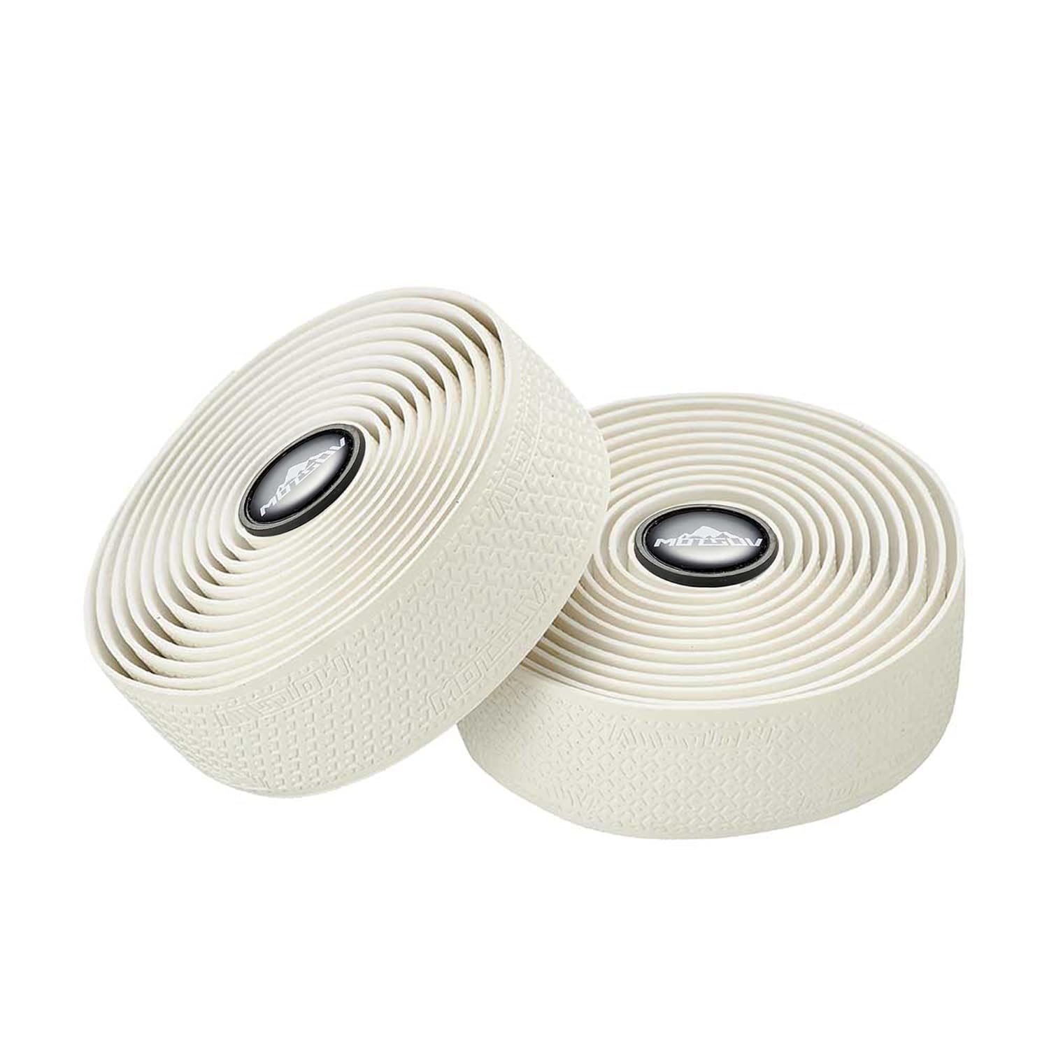 VXM Cinta de manillar de bicicleta, cinta de barra de bicicleta de carretera, piel sintética + EVA, agarre para mango de ciclismo, 2 rollos (blanco)