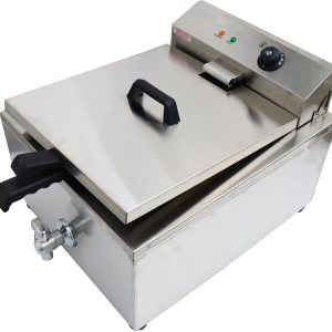 Freidora comercial de acero inoxidable con 2 moldes de anillo para pasteles, donas, pollo frito, papas fritas Freidora comercial de acero inoxidable con 2 moldes de anillo para pasteles, donas, pollo frito, papas fritas