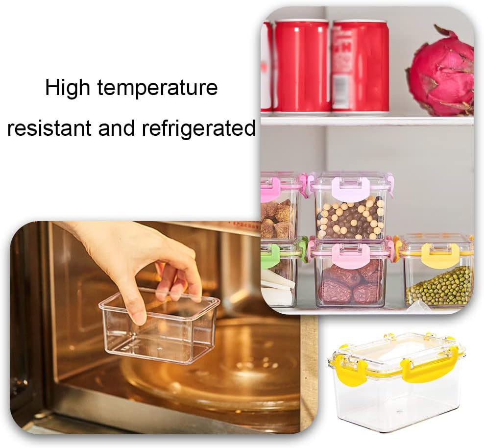 Contenedor de almacenamiento de alimentos, a prueba de fugas, caja de alimentos para refrigerador, con tapa, contenedor de preparación de alimentos
