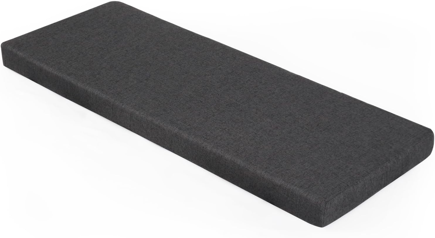 ROFIELTY Cojín de banco de 47 pulgadas, cojines de banco duraderos para muebles de interior, cojines de asiento antideslizantes para ventana de