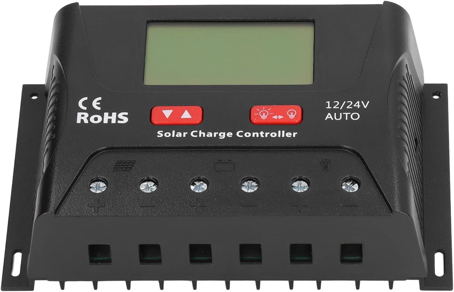 Controlador solar, Controlador solar, 40A Controlador de cargador solar PWM de 3 etapas, Panel solar 12V24V, Controladores de energía renovable