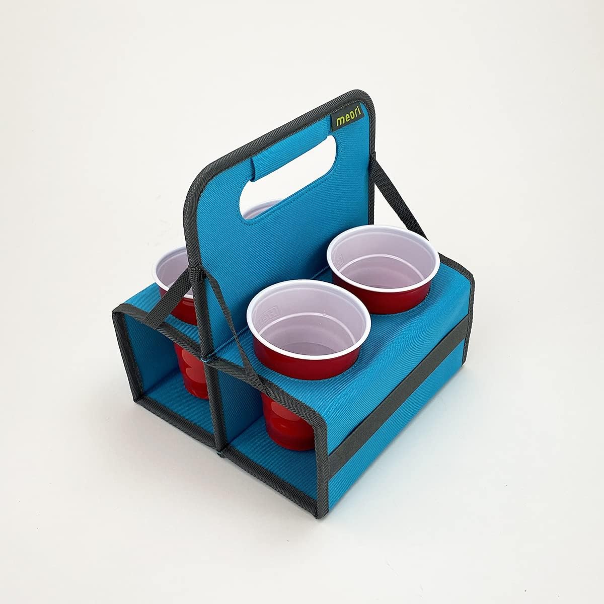 meori Portabebidas reutilizable para 4 tazas, portador de tazas para llevar, plegable, portador de café con asa para vino, cócteles, organizador