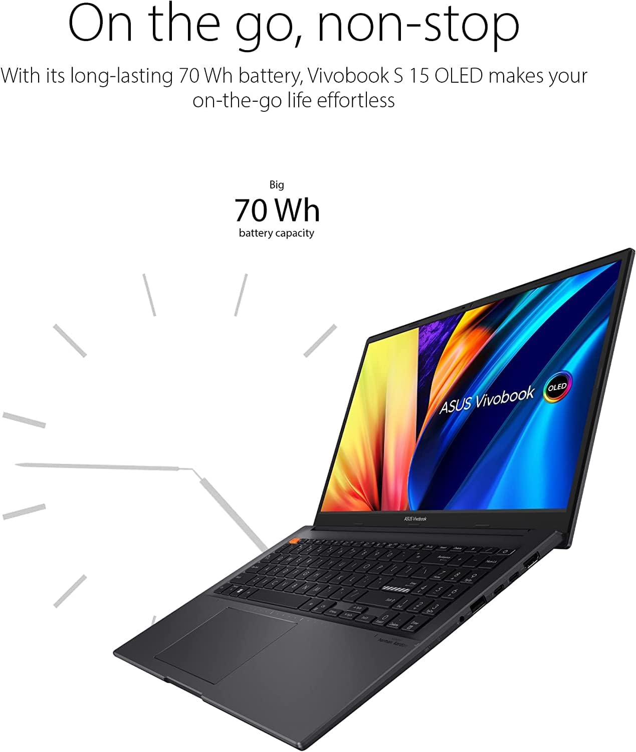 ASUS Vivobook S 15 2023 Laptop  15.6 pulgadas FHD 1920 x 1080 OLED  12 Intel Core i7-12700H 14-Core  DDR4 de 16 GB  SSD de 512 GB  Windows 11 Home