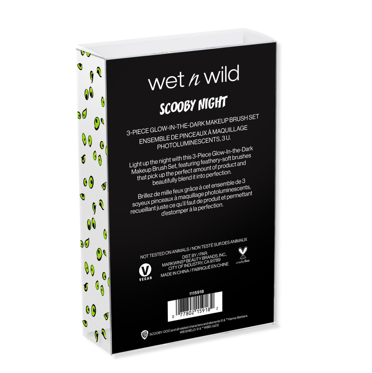 wet n wild Scooby Doo Collection Scooby Night – Juego de brochas de maquillaje (3 piezas)