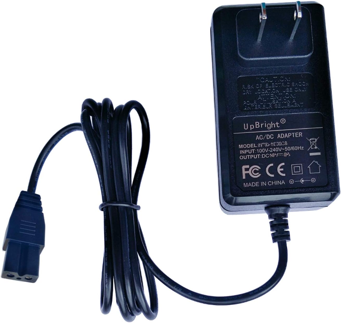 UpBright Adaptador CACC de 2 pines de 9 V compatible con ProBreeze Pro Breeze PB-02 US PB02 PB-02-CA 16.9 fl oz Mini deshumidificador eléctrico 1200