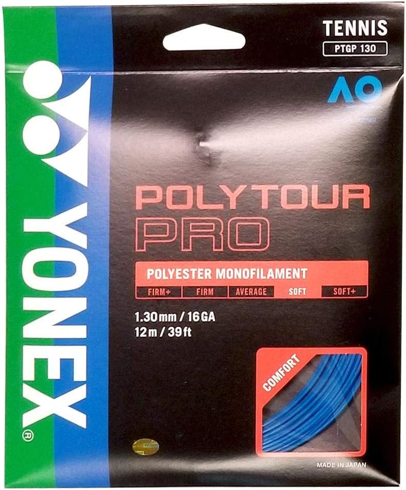 YONEX Poly Tour Pro – Cuerda de tenis azul (18 azul)