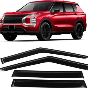 4 viseras de ventana, deflectores de ventilación, protección contra el sol, el viento, la lluvia, para Outlander 2022-2023 Viseras de ventana de 4 viseras de ventana, deflectores de ventilación, protección contra el sol, el viento, la lluvia, para Outlander 2022-2023 Viseras de ventana de