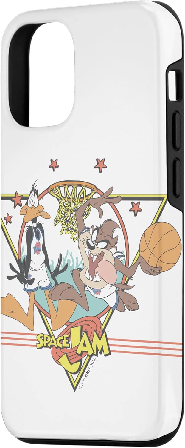 Funda para iPhone 13 Pro space jam Daffy Duck & Taz Retro Stars Basketball Team