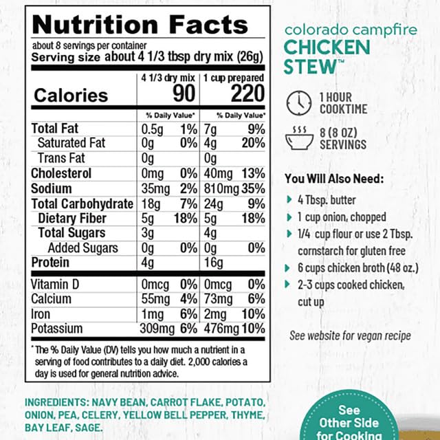 Frontier Soups Hearty Meals colorado campfire estofado de pollo, 7 onzas, paquete de 2