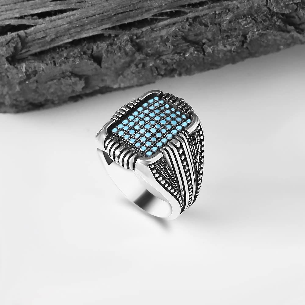 Silver 925k Ring, Handmade Ring, Natural Turquoise Stone,Jewelry Gift For Mens and Womens