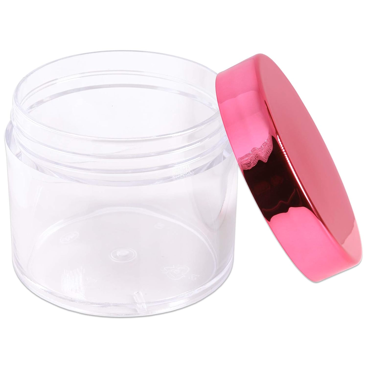 Beauticom – Contenedor de primera calidad, redondo, transparente, a prueba de fugas (2 onzas). Recipientes plásticos de almacenamiento para viajes,