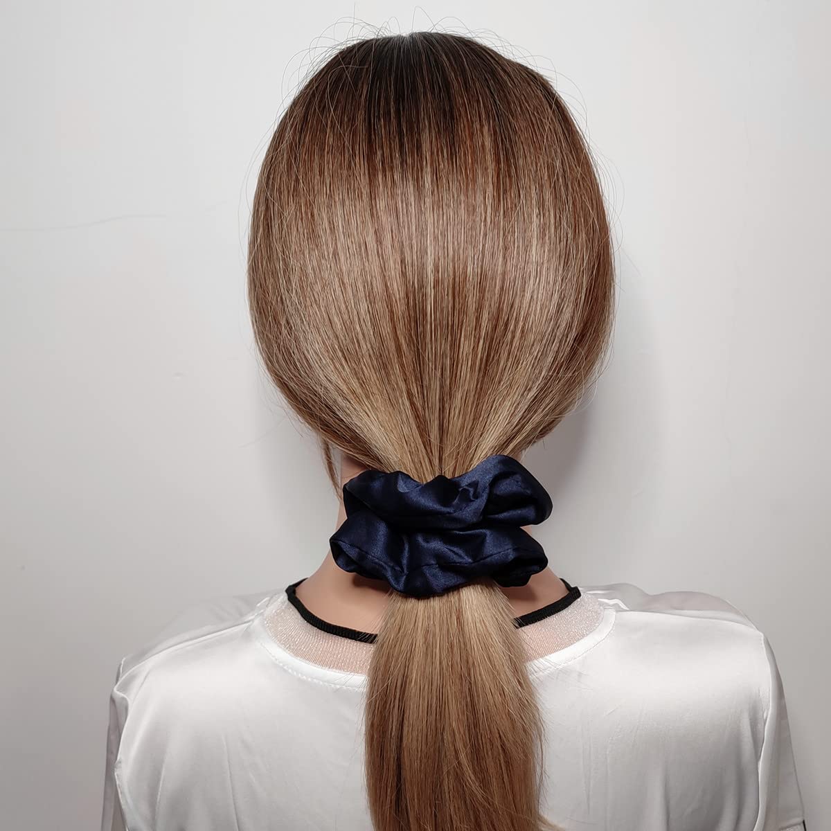 6 coleteros de seda satinada suaves para el cabello, bandas para el cabello de moda, cuerdas elásticas para coletas, accesorios para el cabello para