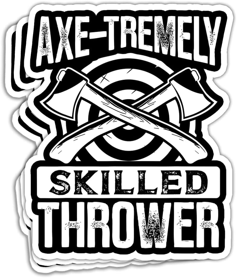 AxeTremely Skilled Thrower Sticker Hacha Throwing Stickers Hacha Lanzador de Hacha Lanzador Pegatinas de leñador Hacha Lanzador Pegatinas de