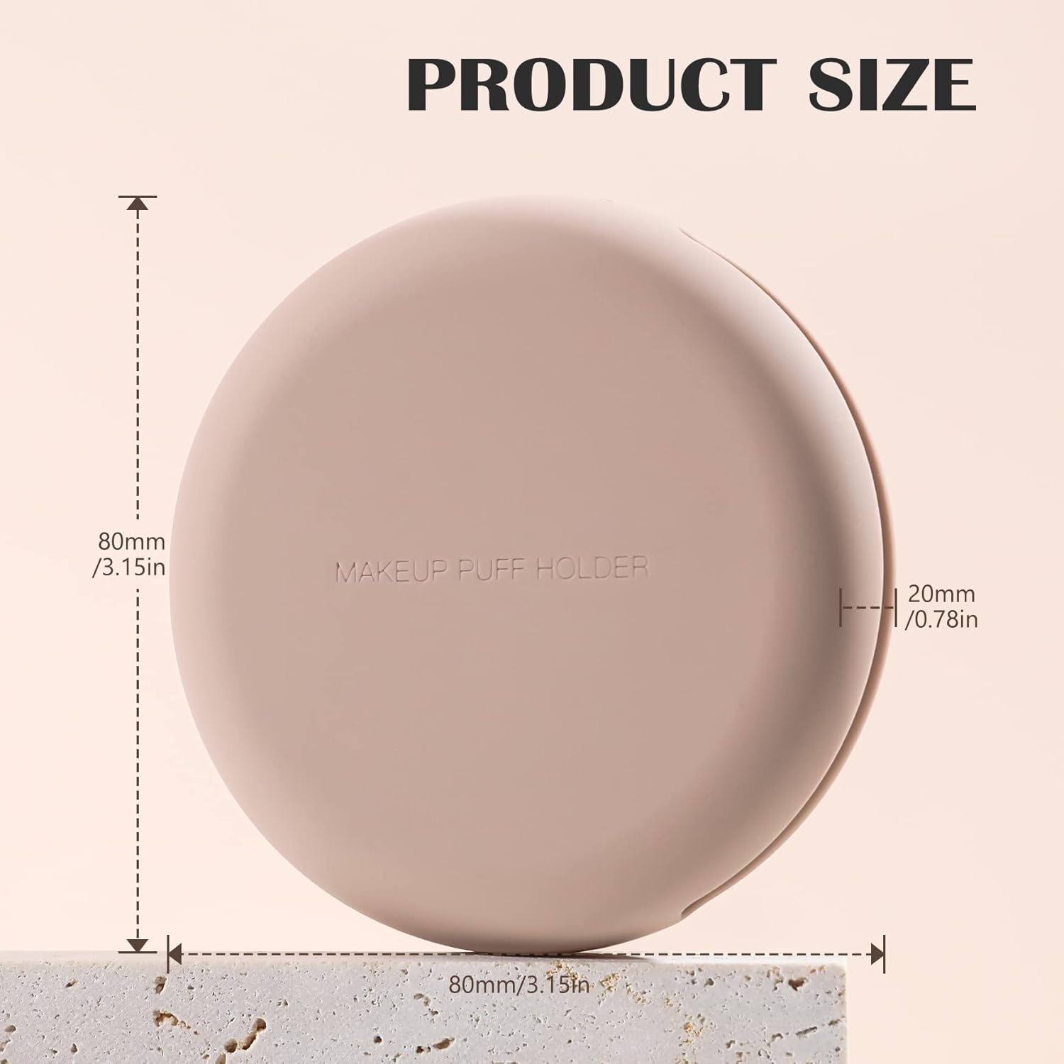 FVION Soporte de silicona para maquillaje para viajes, funda de silicona para soplo de polvo, protector de cubierta de licuadora de belleza
