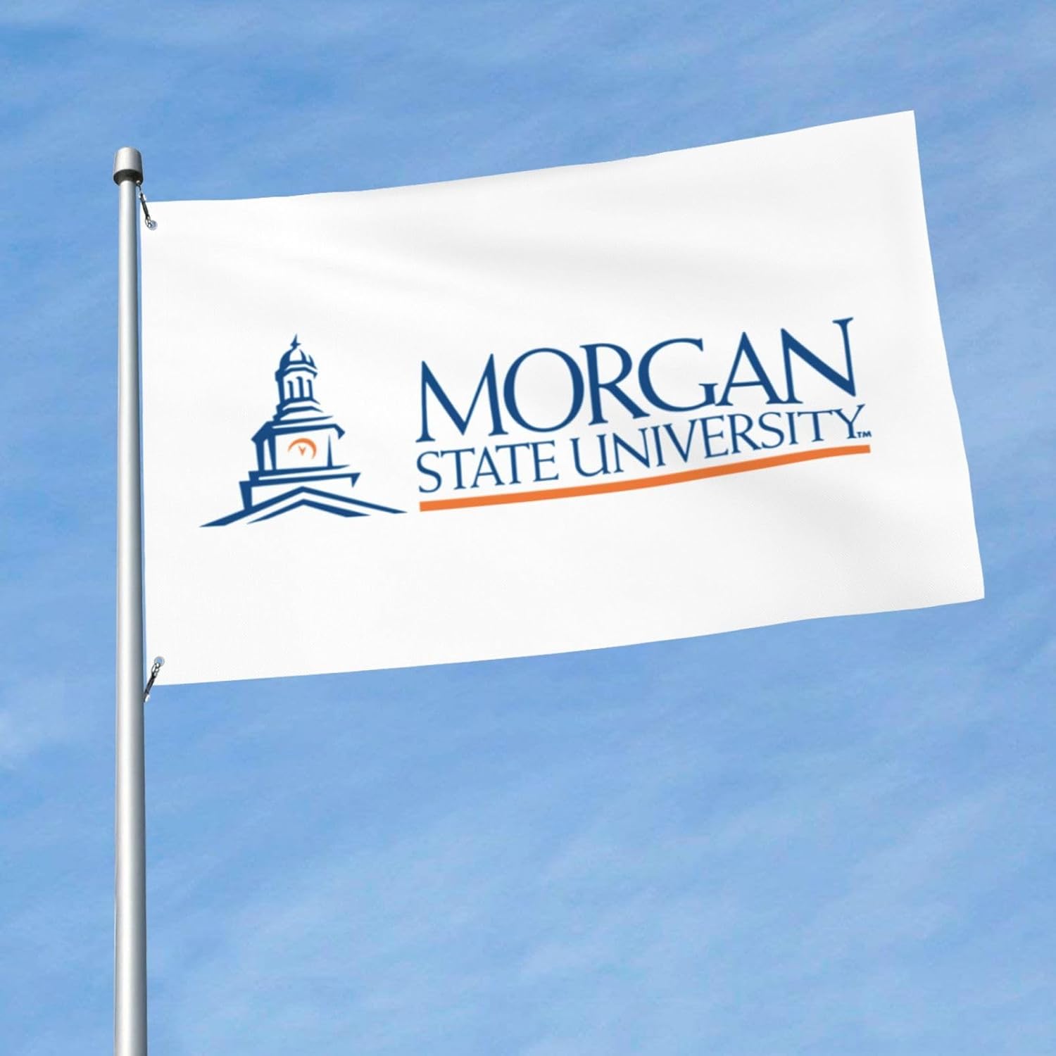 Morgan State University Logo 3 x 5 pies Bandera decorativa para exteriores, bandera de jardín, bandera individual para exteriores