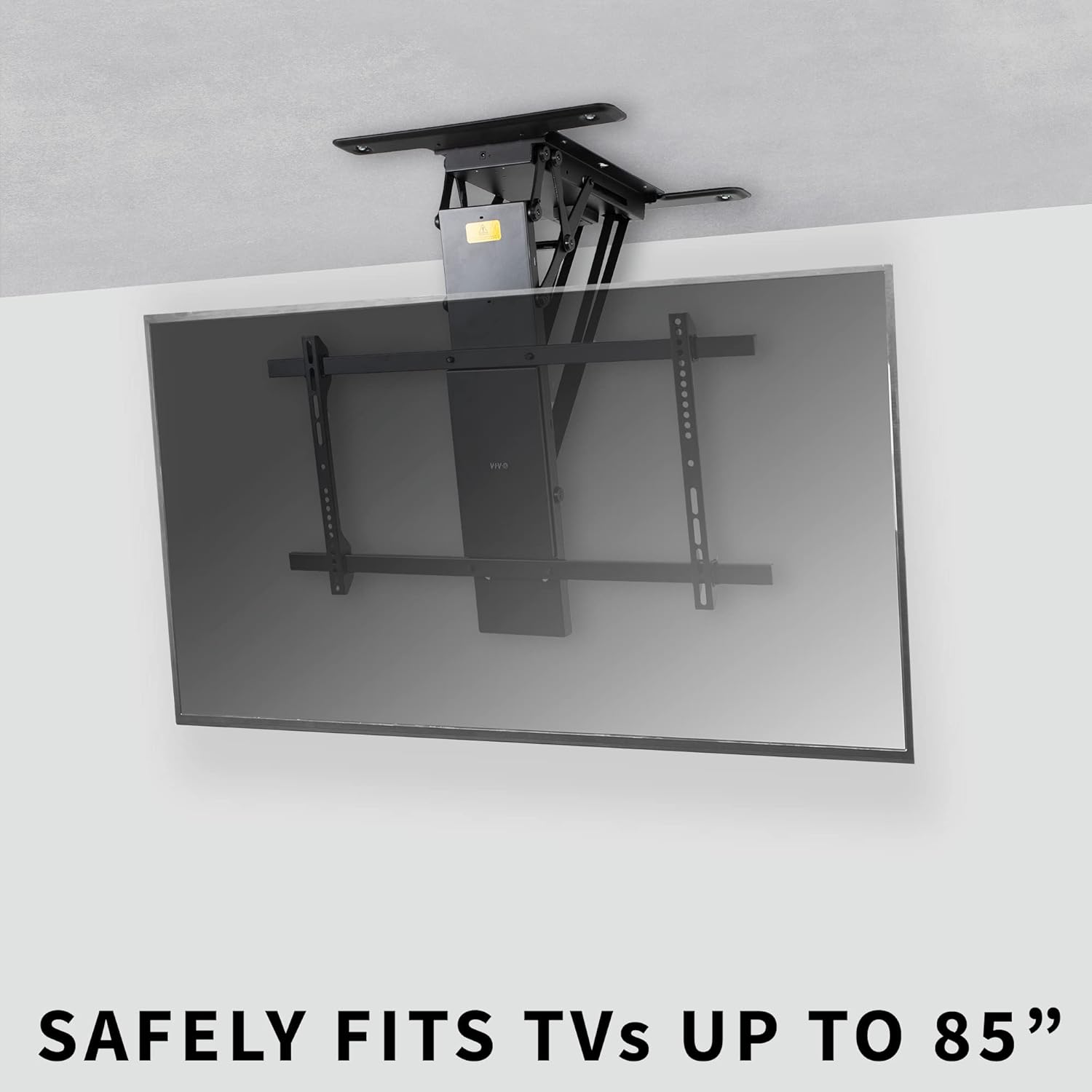 VIVO Soporte de techo eléctrico para TV para pantallas de 40 a 85 pulgadas, soporte VESA de techo inclinado motorizado abatible grande, paquete