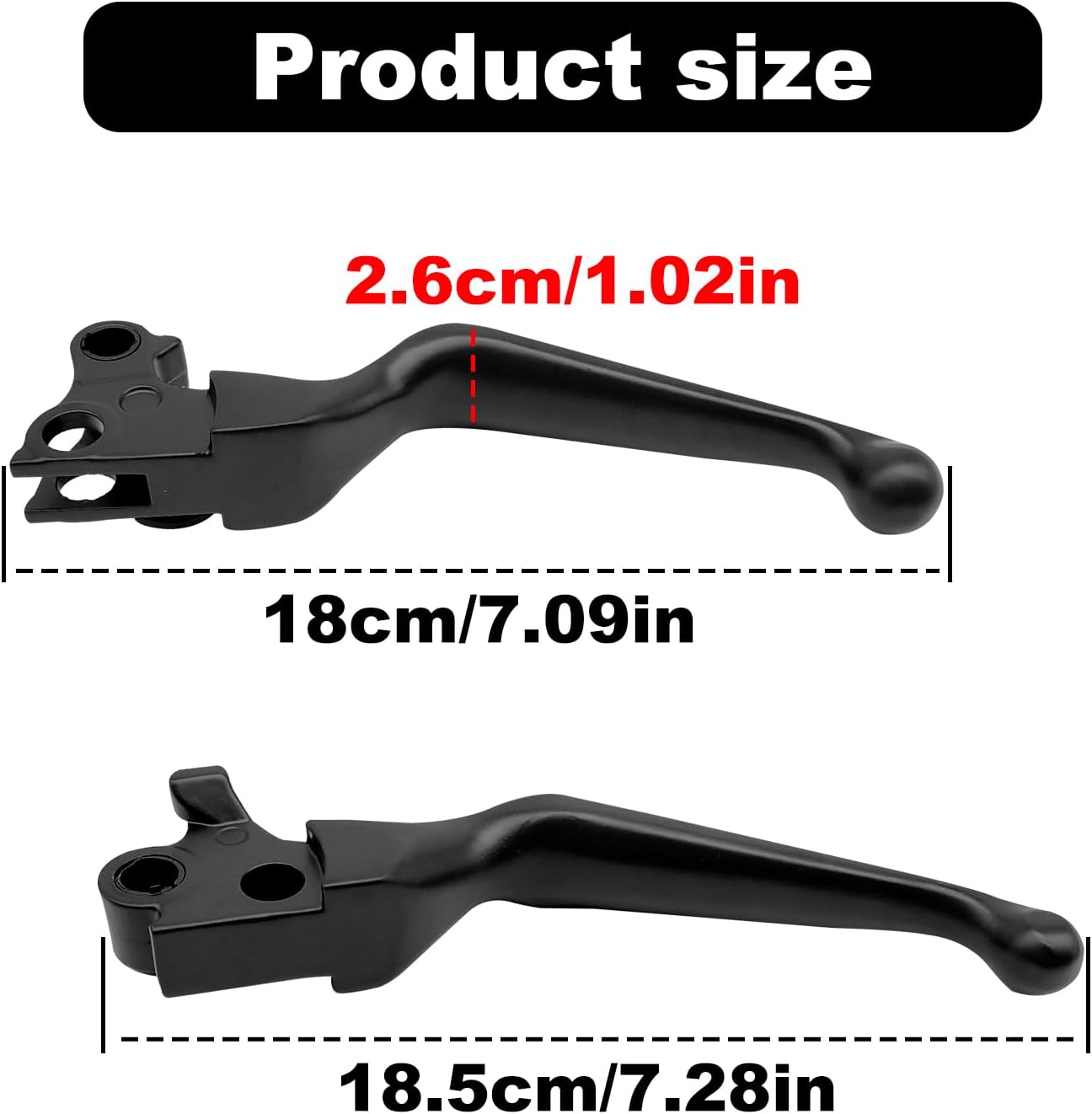 Palanca de embrague de freno negra, palancas de mano para motocicleta compatibles con Harley Sportster 883 1200 Dyna Touring Road King Heritage