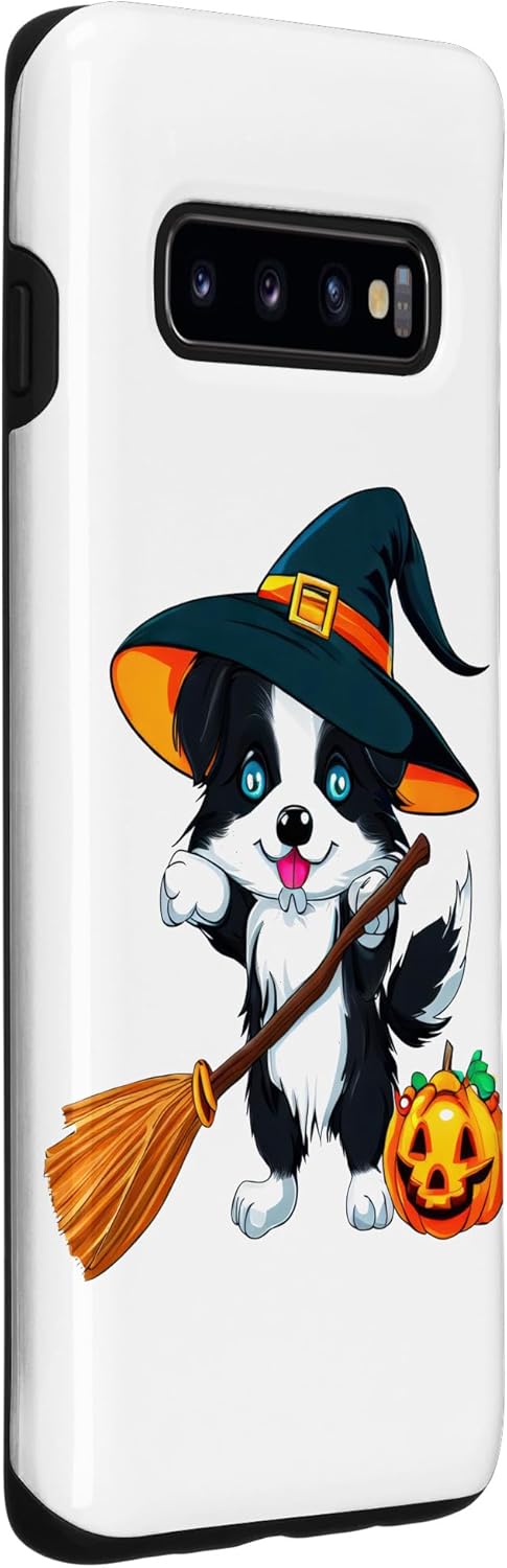 Galaxy S10 Border Collie Witches Halloween Costume For Lover Dog Case
