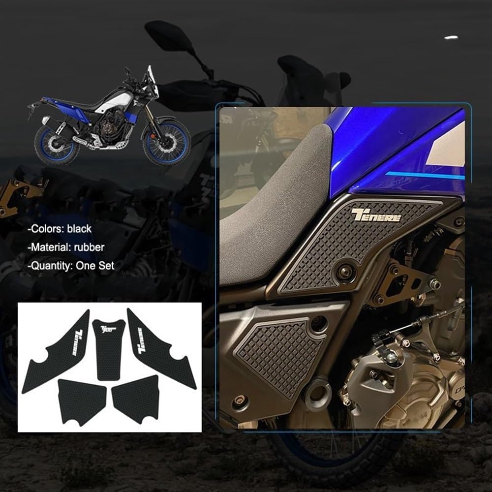 Fuel Tank Sticker Decal Non-Slip Side Fuel Tank Stickers Pad Stickers for Y&AMAHA Tenere 700 Rally T700 XTZ 690 T 700 2019 2020 2021 2022