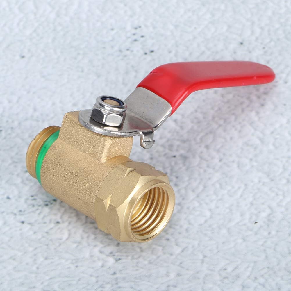 Fydun G38in DN10 Fem M Thread Copper Valve Switch Shutoff Valve Red Lever Handle Sprayer Parts G38in DN10 Fem M for Family