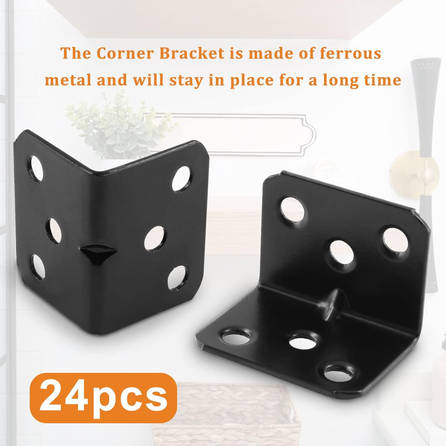 24 soportes de esquina, soporte de estante de acero inoxidable con forma de L, soporte de ángulo recto de 1 x 1 x 1.4 pulgadas, soportes de estante