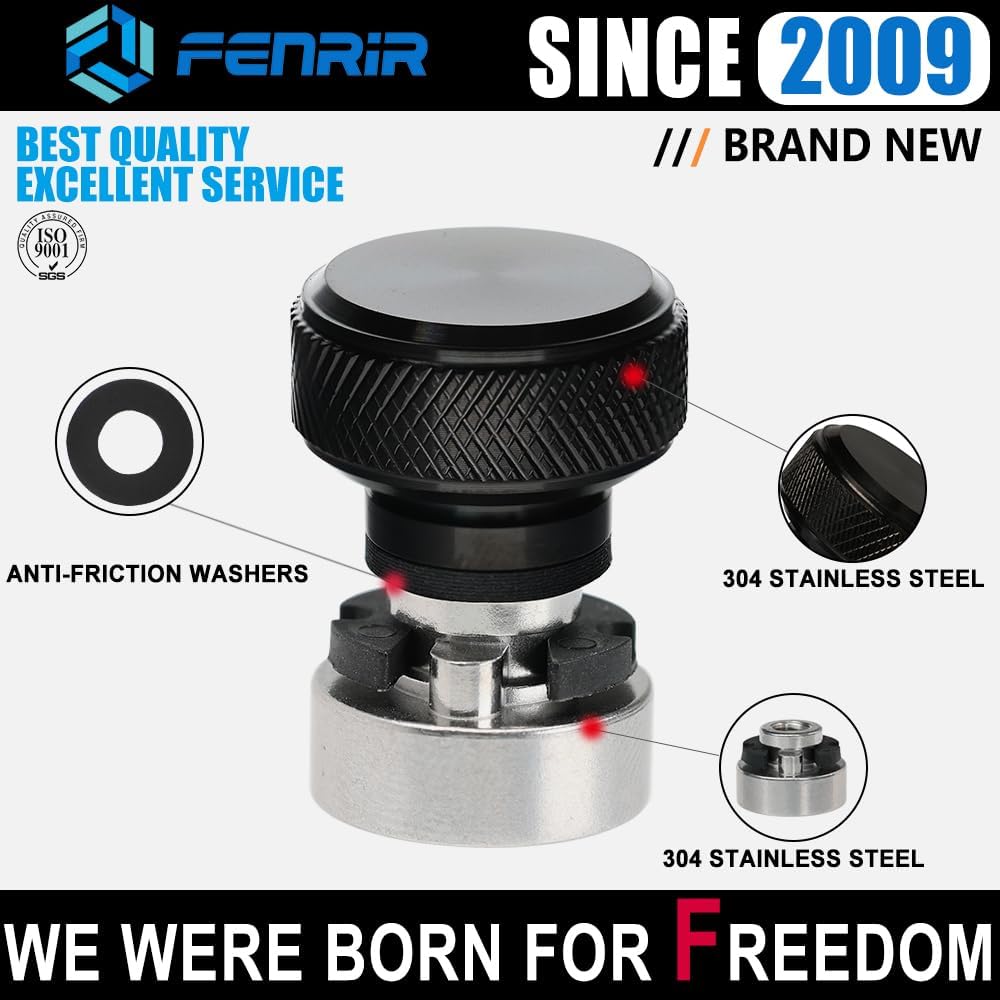 Fenrir Kit de base de tornillo de asiento de liberación rápida para motocicleta, acero inoxidable 304, acabado negro para 1997-ahora Sportster Dyna