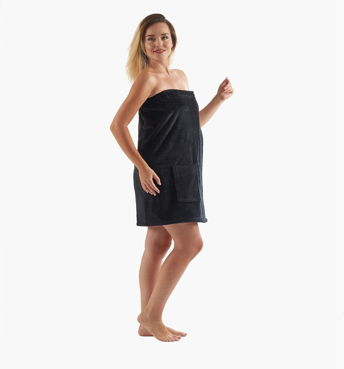 Anatolian Toalla envolvente de algodón orgánico para mujer, ajustable, para después de la ducha, toallas de felpa para usar en el gimnasio, piscina,